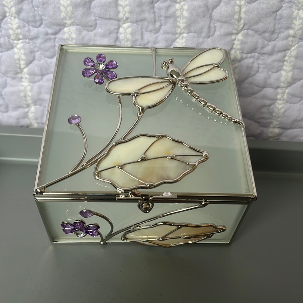 A. Richesco Corporation Dragonfly Trinket Box